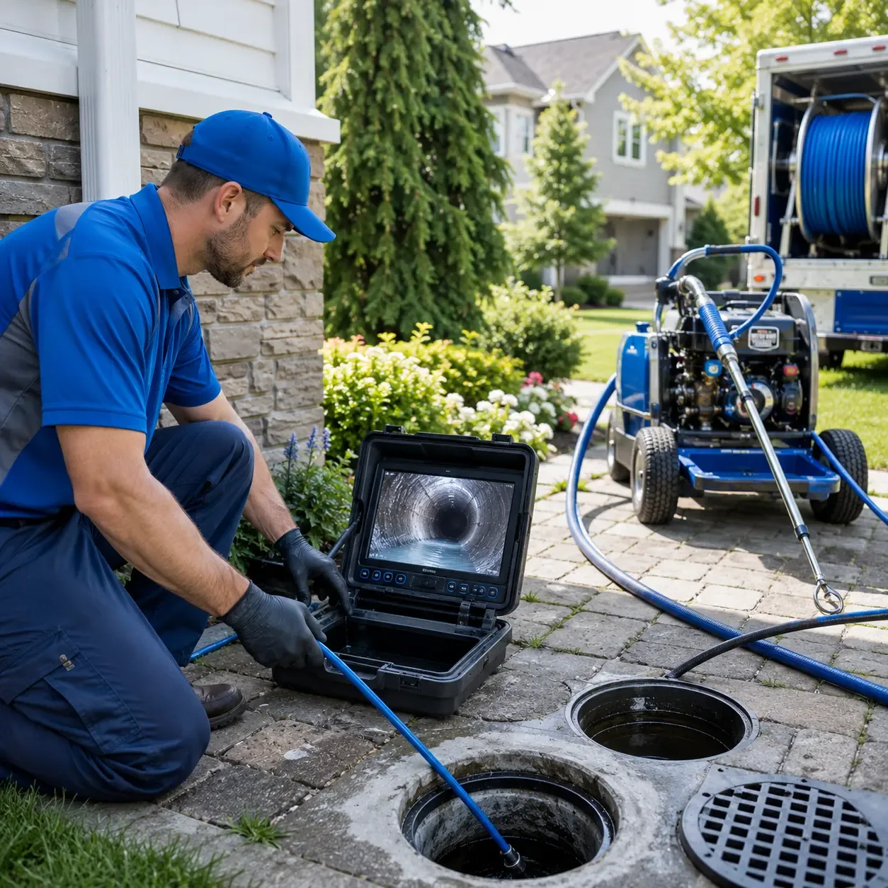 Outdoor drain cleaning professionals serving New Liberty, KY